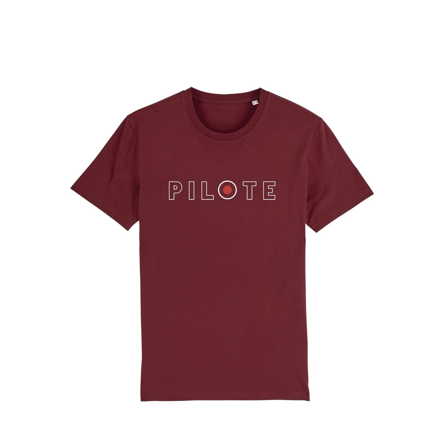 t shirt bordeau pilote le mousse