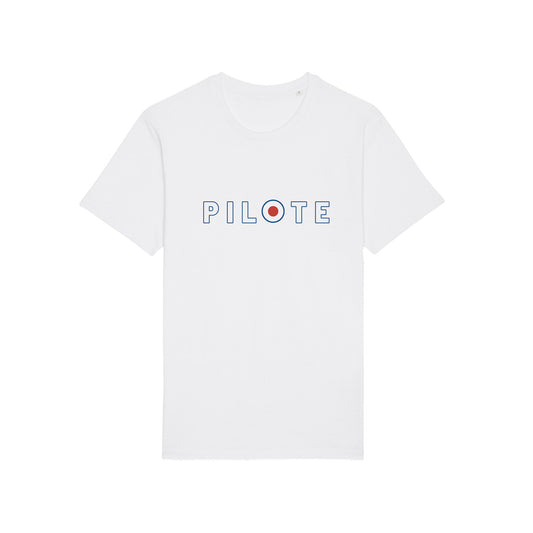 t shirt pilote le mousse blanc